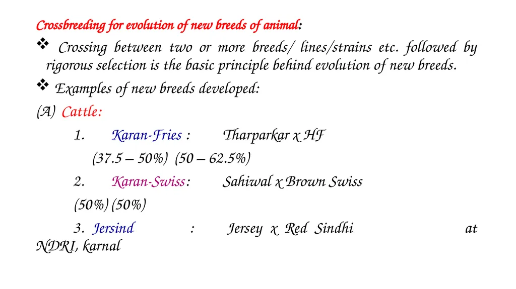 ANIMAL GENETICS & BREEDING UNIT – III Principles - slide 28 of 32