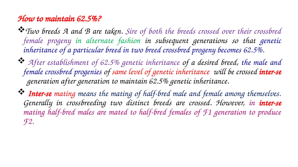 ANIMAL GENETICS & BREEDING UNIT – III Principles - slide 12 of 32