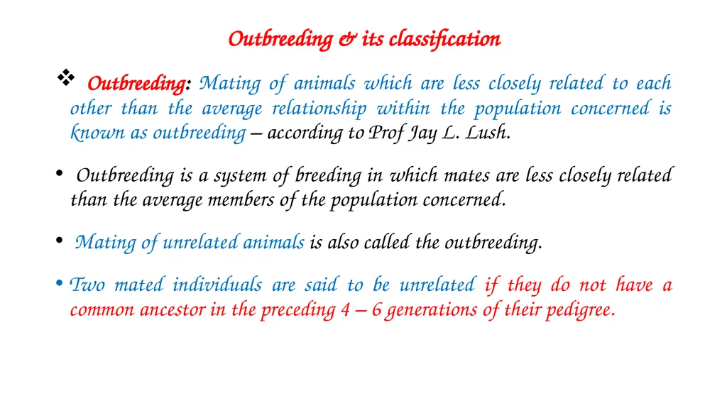 ANIMAL GENETICS & BREEDING UNIT – III Principles - slide 2 of 32