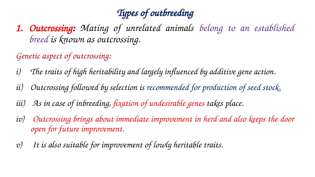 ANIMAL GENETICS & BREEDING UNIT – III Principles - slide 7 of 32