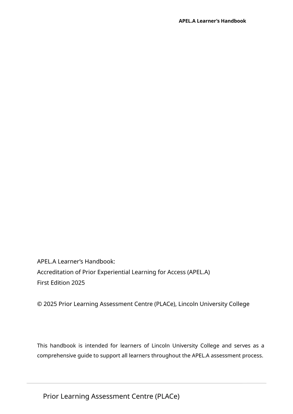Accreditation of Prior Experiential Learning for - slide 2 of 51