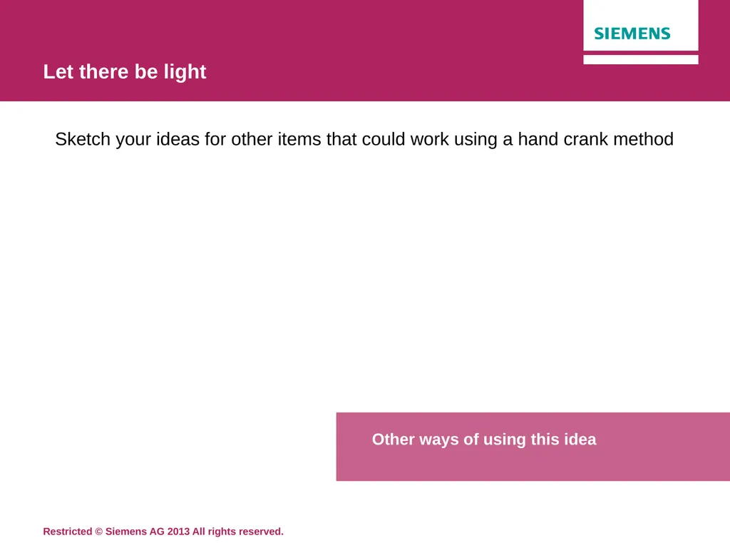 Topic 2: Let there be light Siemens Education Let - slide 6 of 15