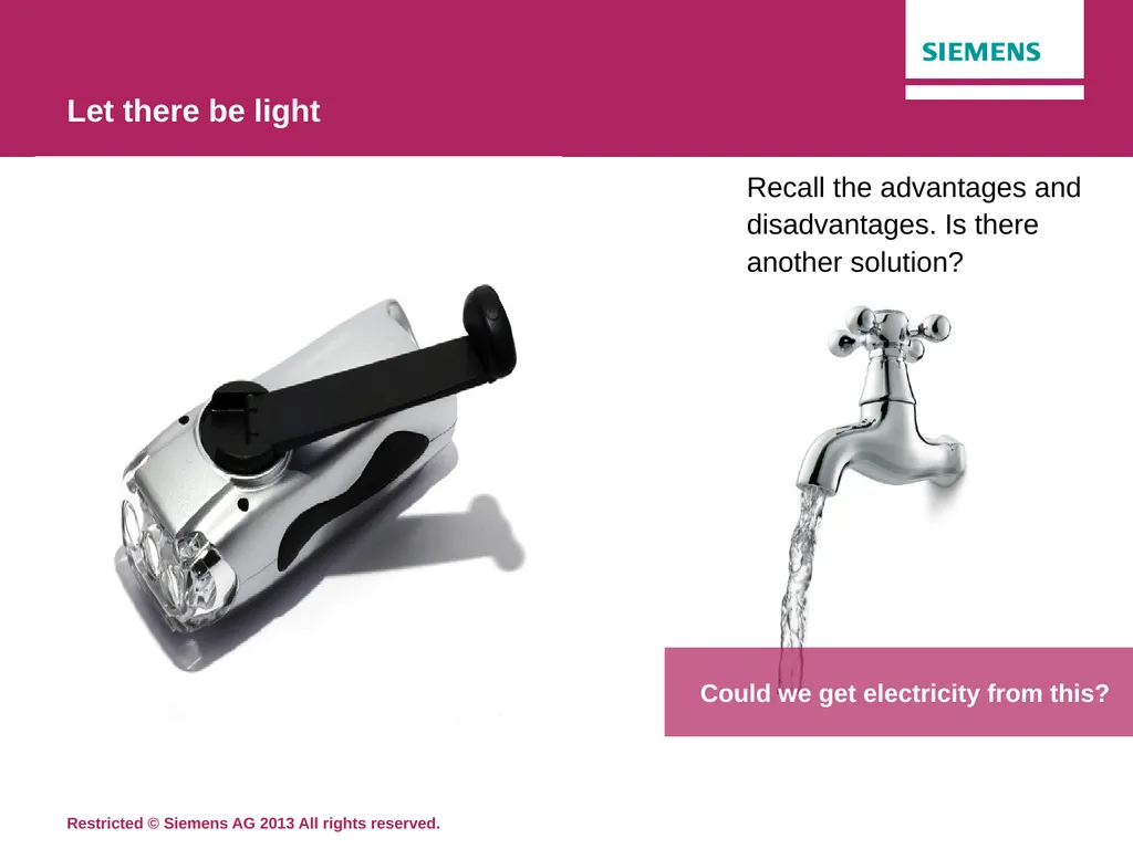 Topic 2: Let there be light Siemens Education Let - slide 8 of 15
