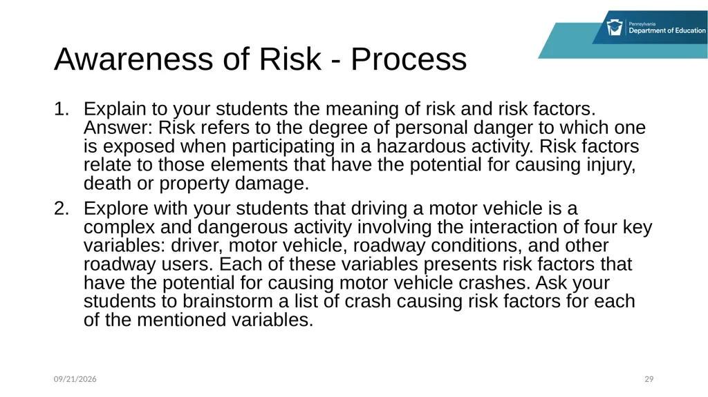 Stop, Think and Go Instructor Sample Activities - slide 29 of 44