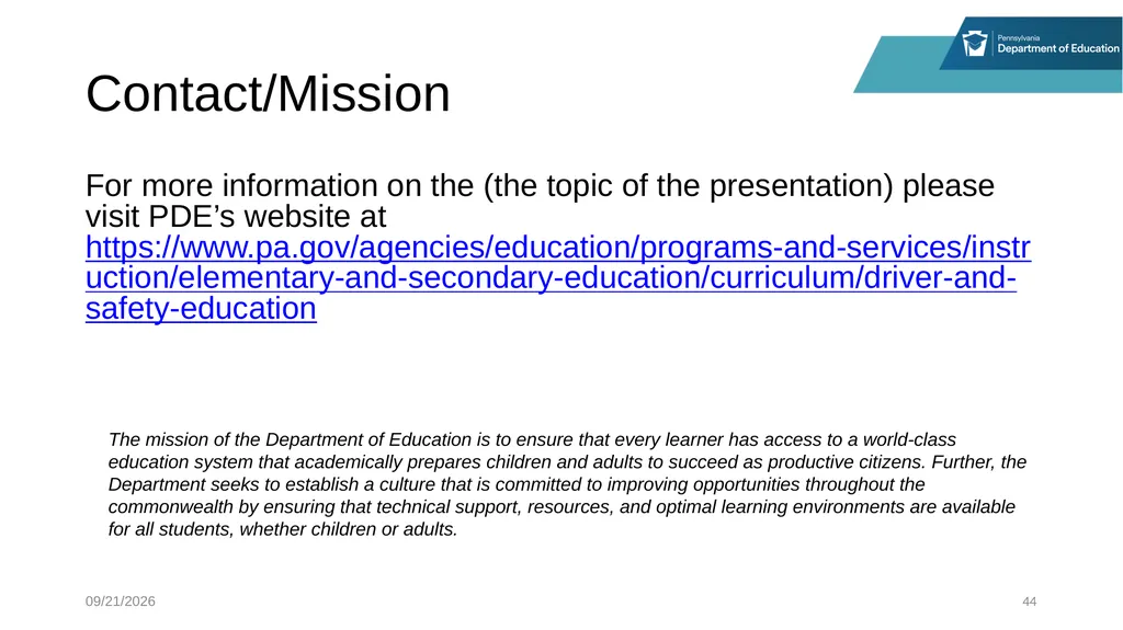 Stop, Think and Go Instructor Sample Activities - slide 44 of 44