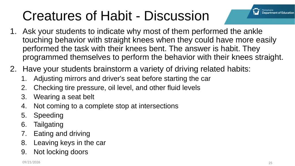 Stop, Think and Go Instructor Sample Activities - slide 25 of 44
