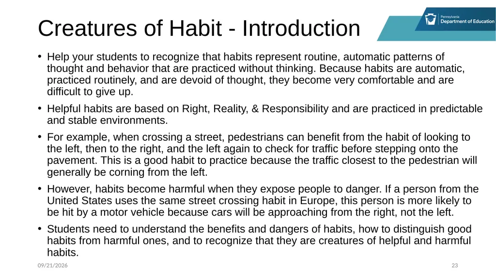 Stop, Think and Go Instructor Sample Activities - slide 23 of 44