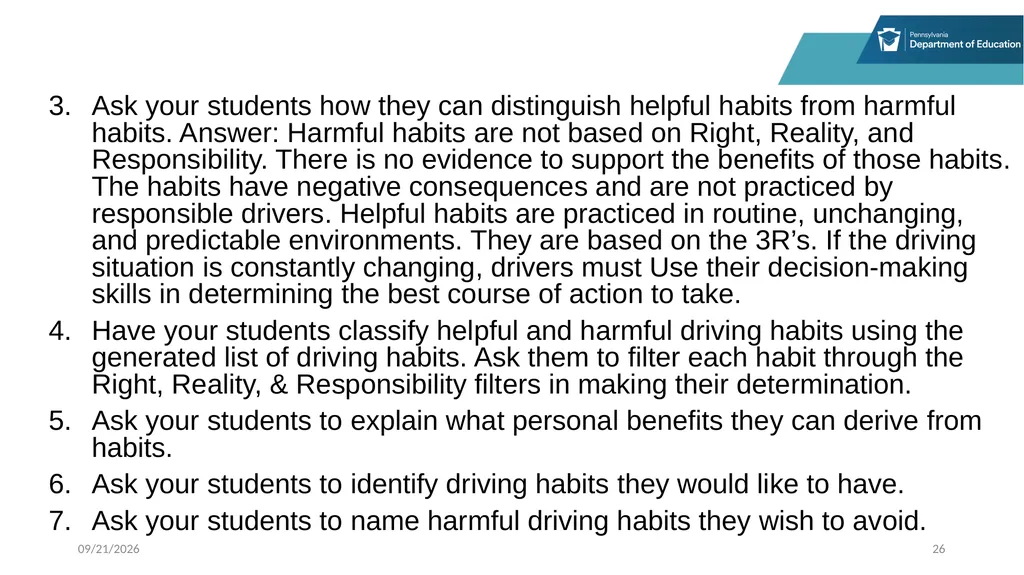 Stop, Think and Go Instructor Sample Activities - slide 26 of 44
