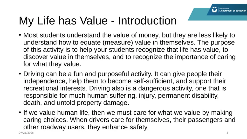 Stop, Think and Go Instructor Sample Activities - slide 3 of 44