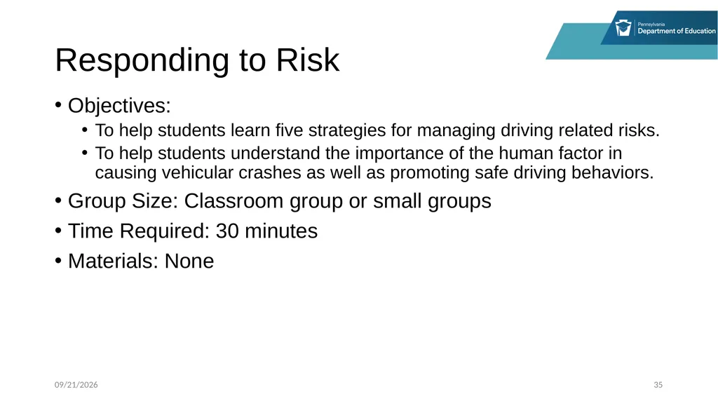 Stop, Think and Go Instructor Sample Activities - slide 35 of 44