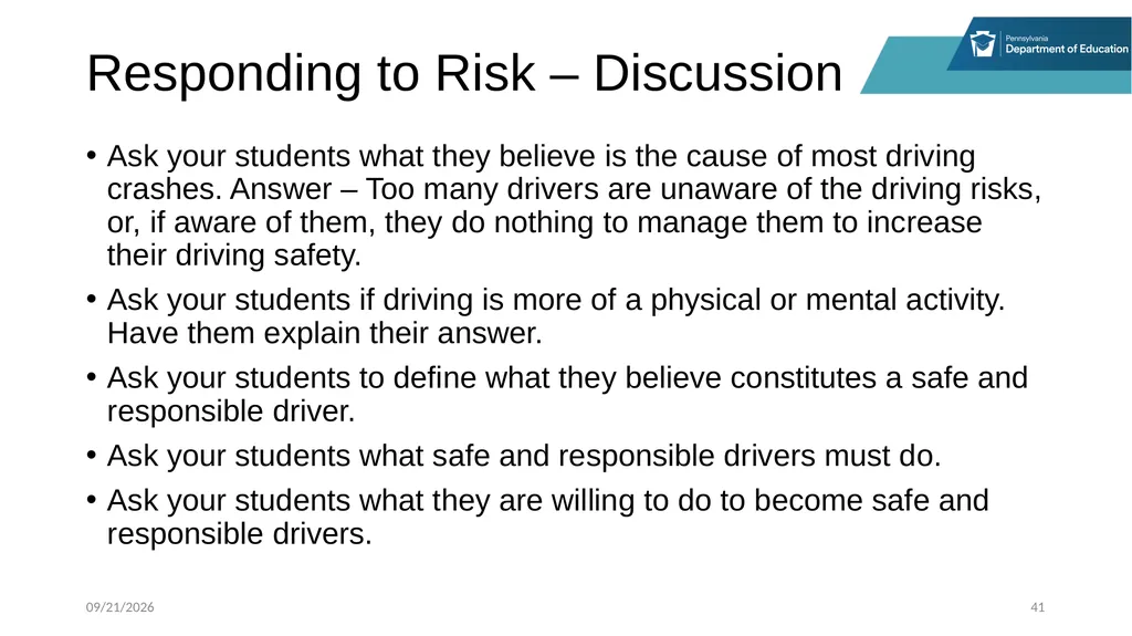 Stop, Think and Go Instructor Sample Activities - slide 41 of 44