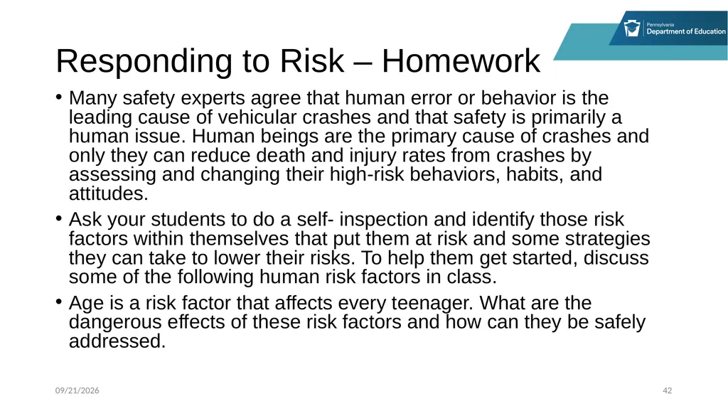 Stop, Think and Go Instructor Sample Activities - slide 42 of 44