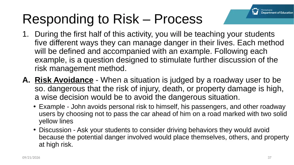 Stop, Think and Go Instructor Sample Activities - slide 37 of 44