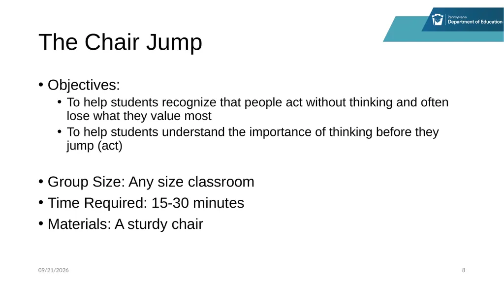 Stop, Think and Go Instructor Sample Activities - slide 8 of 44
