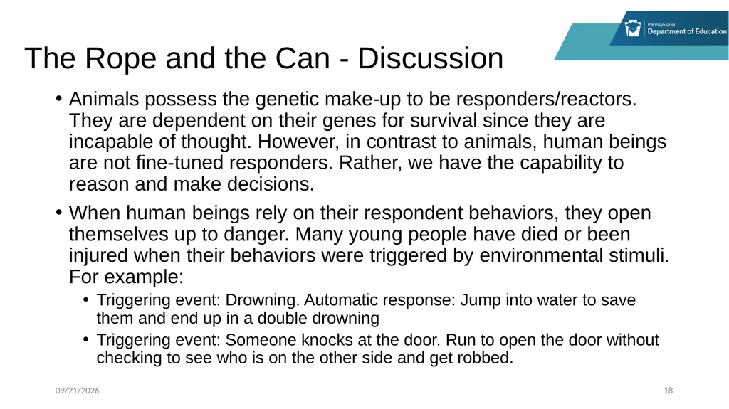 Stop, Think and Go Instructor Sample Activities - slide 18 of 44