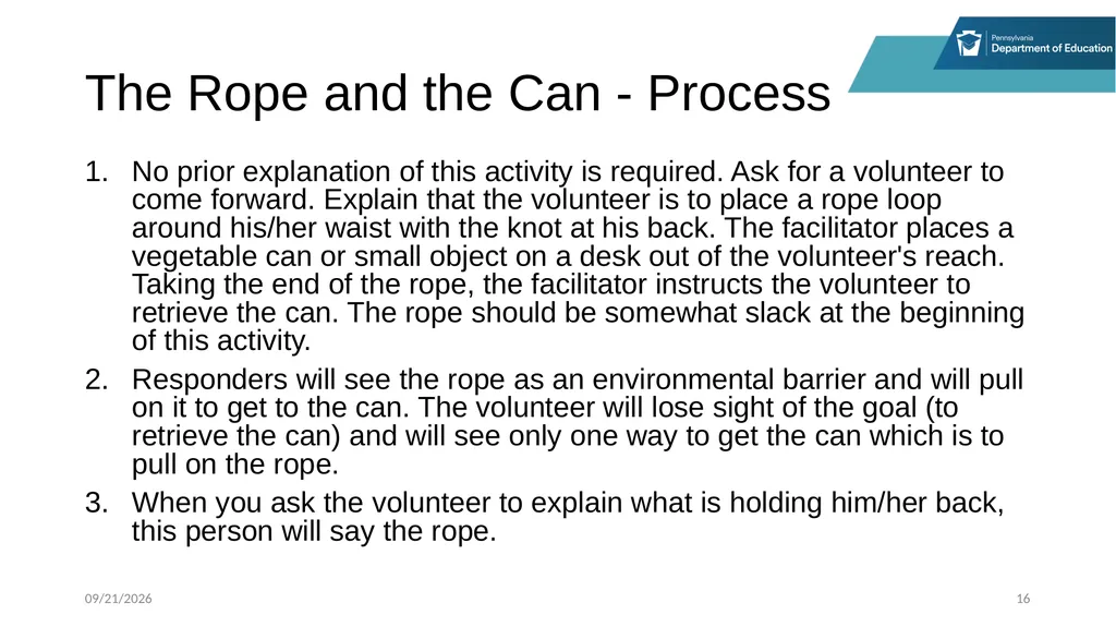 Stop, Think and Go Instructor Sample Activities - slide 16 of 44