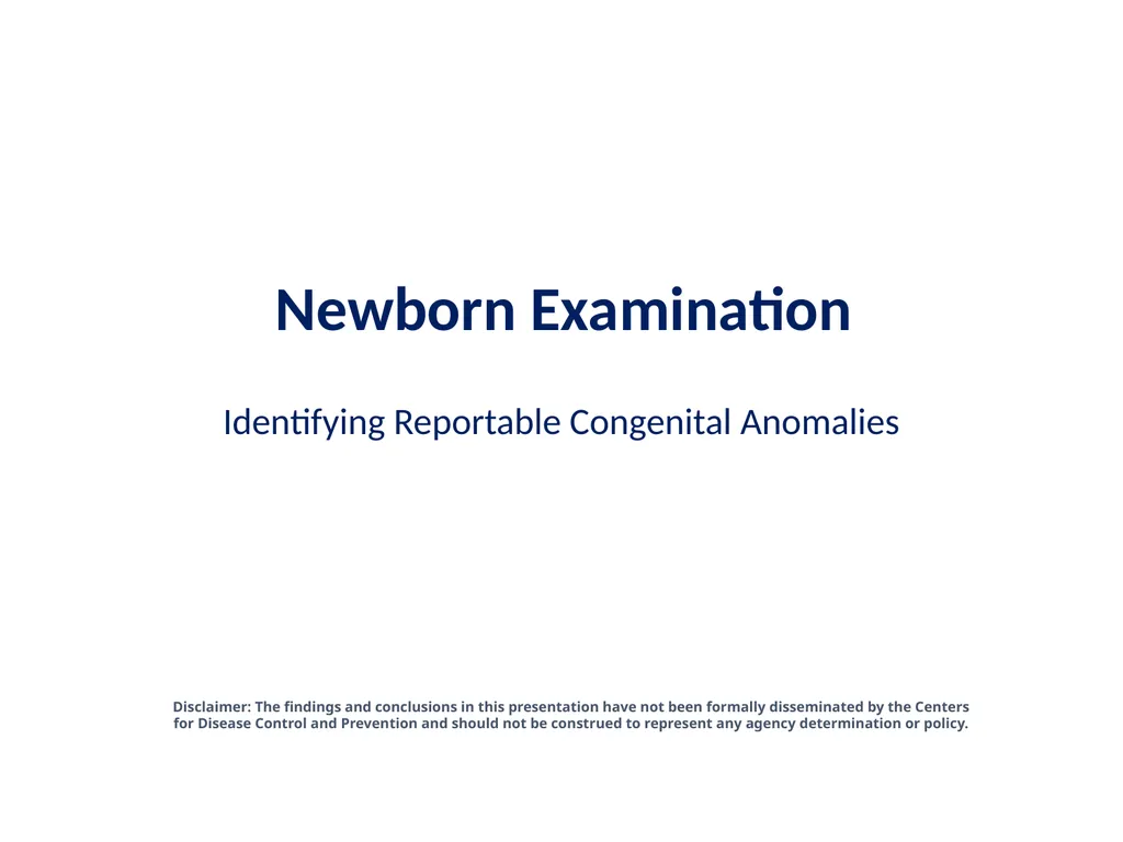 Disclaimer: The findings and conclusions in this - slide 1 of 29