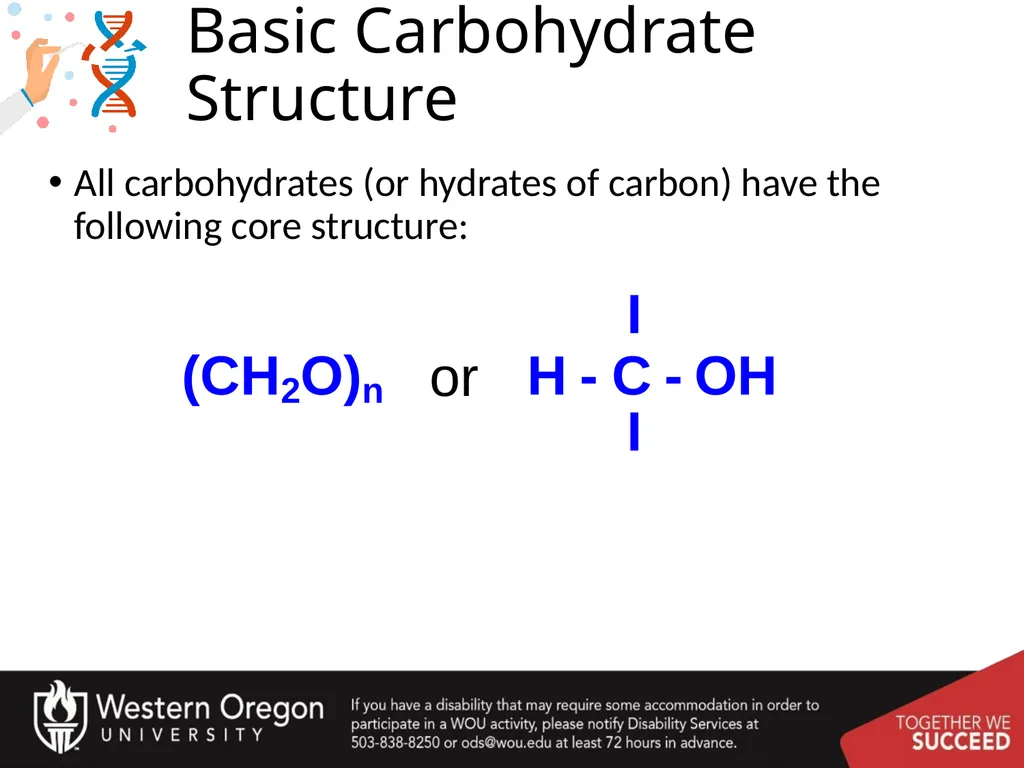 Carbohydrates – Part 1 Monosaccharide Structure - slide 3 of 40