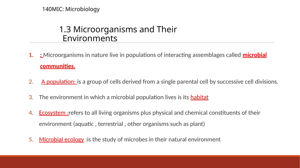 140MIC: Microbiology Lecture- 3 Principles of - slide 3 of 29