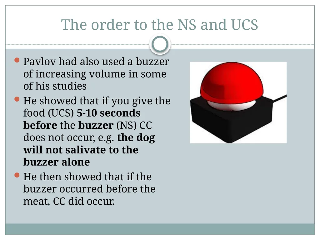 Classical Conditioning and his famous Experiment - slide 7 of 11