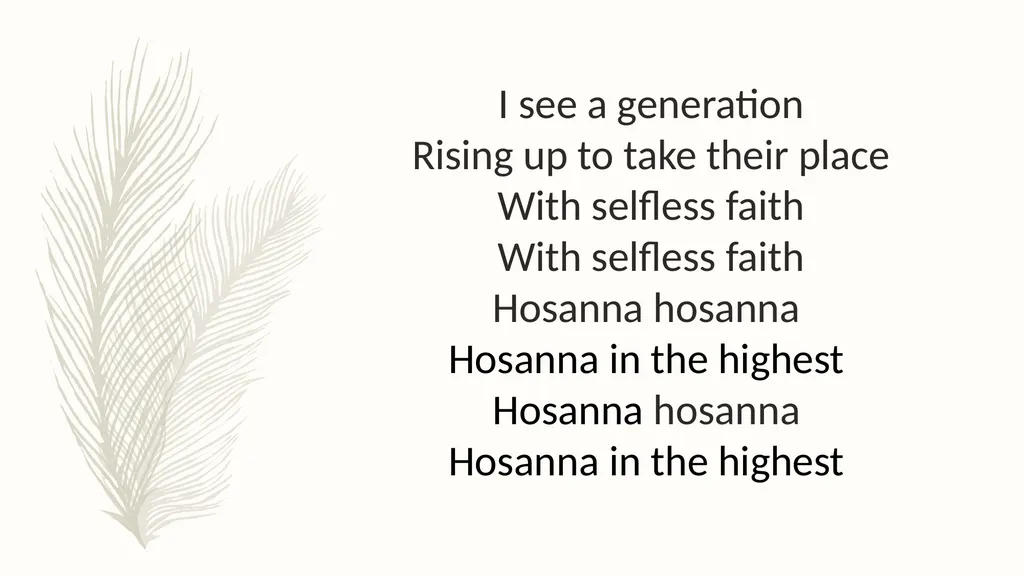 Hosanna Brooke Fraser I see the king of glory - slide 19 of 33
