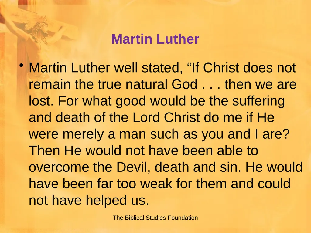 Study of Christ Lesson 7: Core Faith James F. - slide 16 of 35
