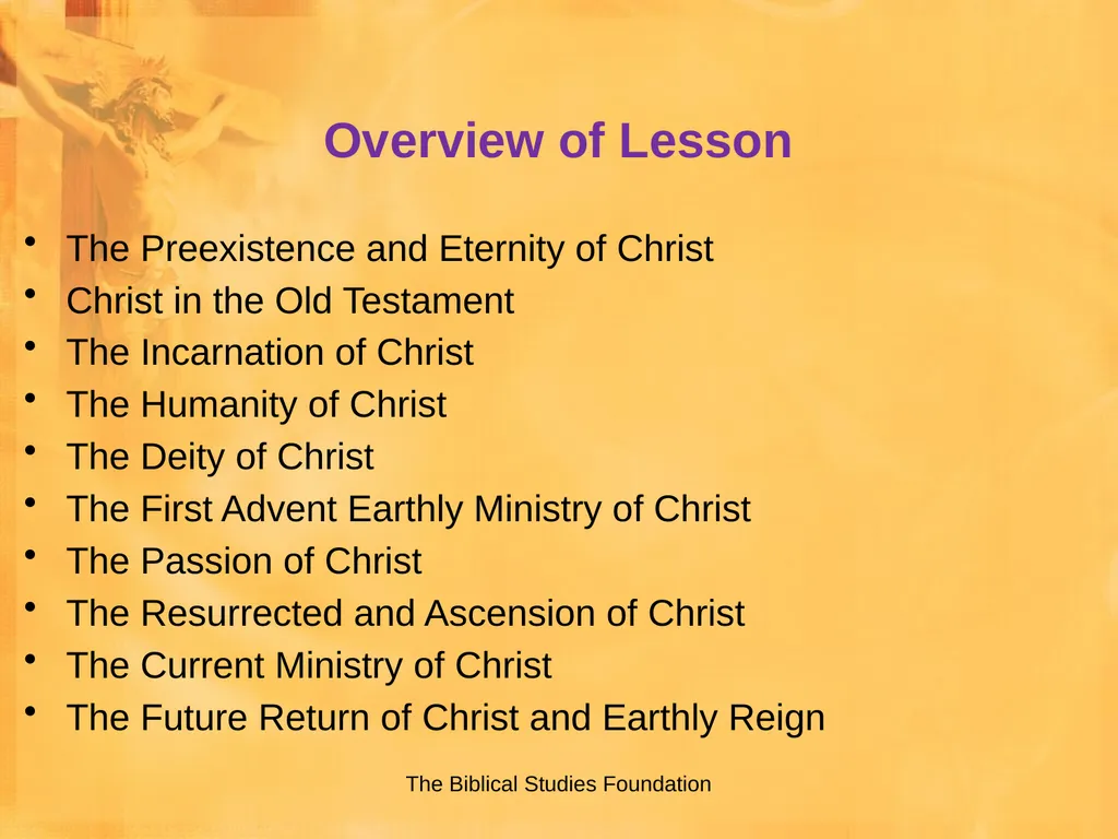 Study of Christ Lesson 7: Core Faith James F. - slide 5 of 35