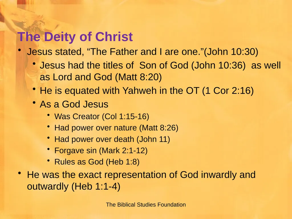 Study of Christ Lesson 7: Core Faith James F. - slide 14 of 35