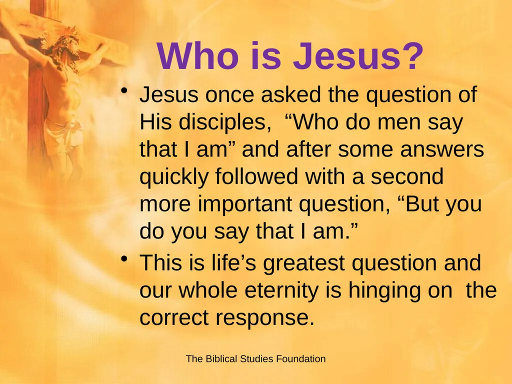 Study of Christ Lesson 7: Core Faith James F. - slide 3 of 35