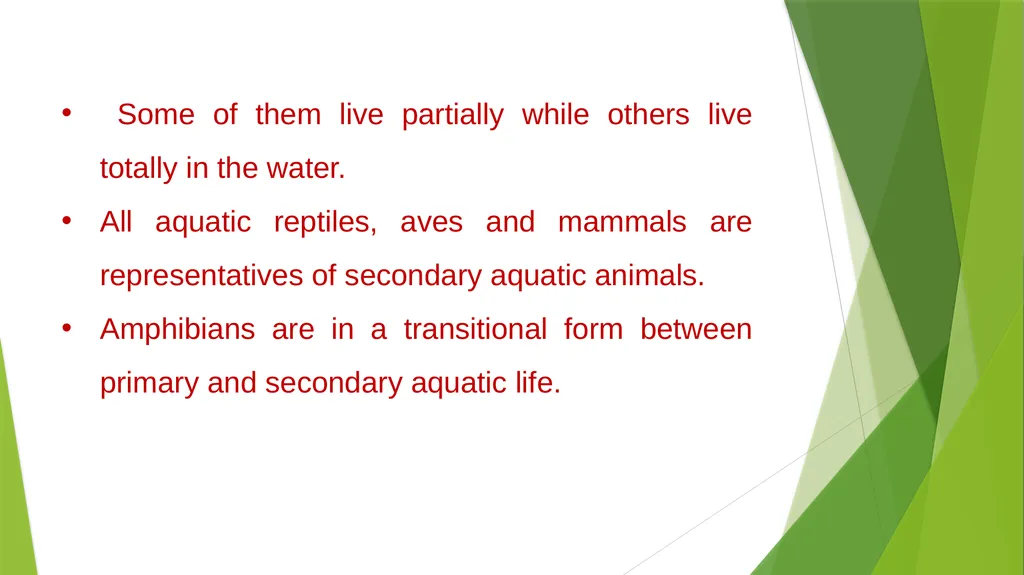 Aquatic Adaptation What is aquatic adaptation? - slide 8 of 9
