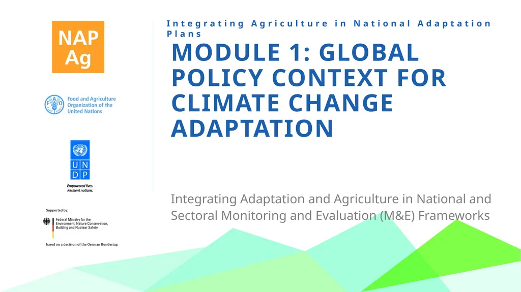 Module 1: GLOBAL POLICY CONTEXT FOR CLIMATE CHANGE - slide 1 of 32