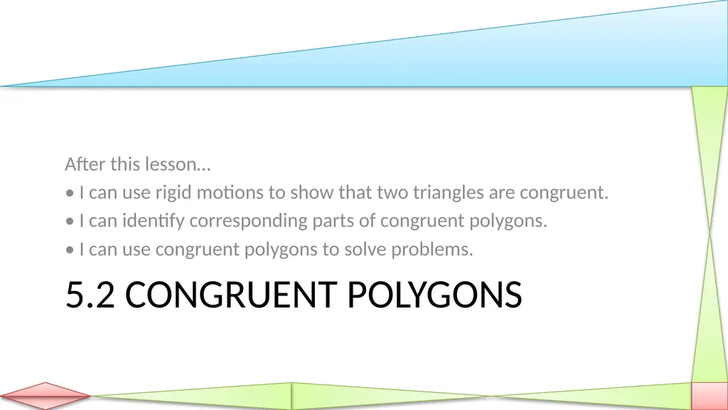 Congruent Triangles Geometry Chapter 5 This - slide 13 of 60