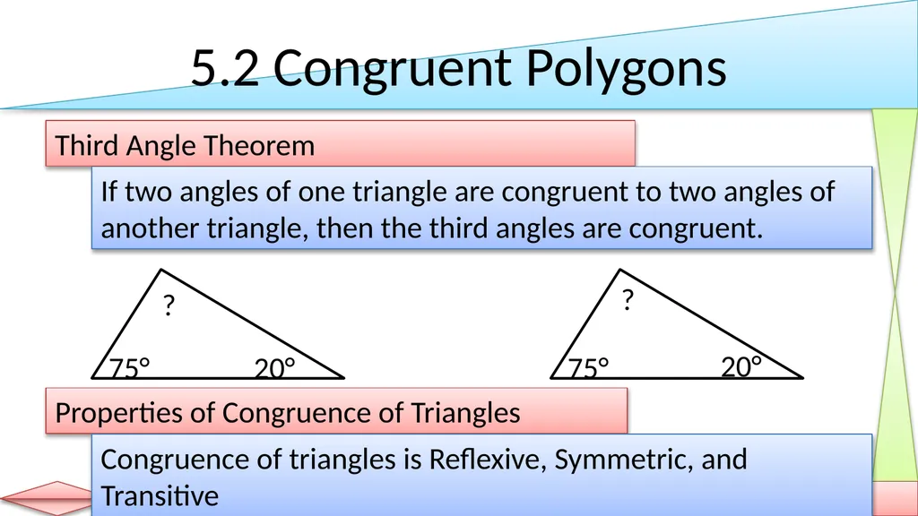 Congruent Triangles Geometry Chapter 5 This - slide 18 of 60