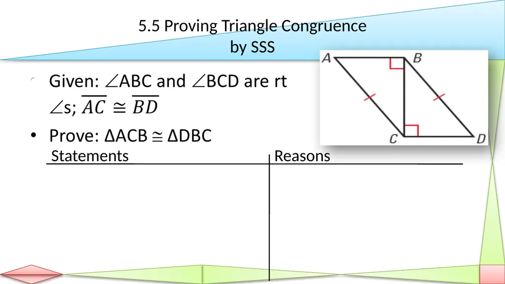 Congruent Triangles Geometry Chapter 5 This - slide 38 of 60