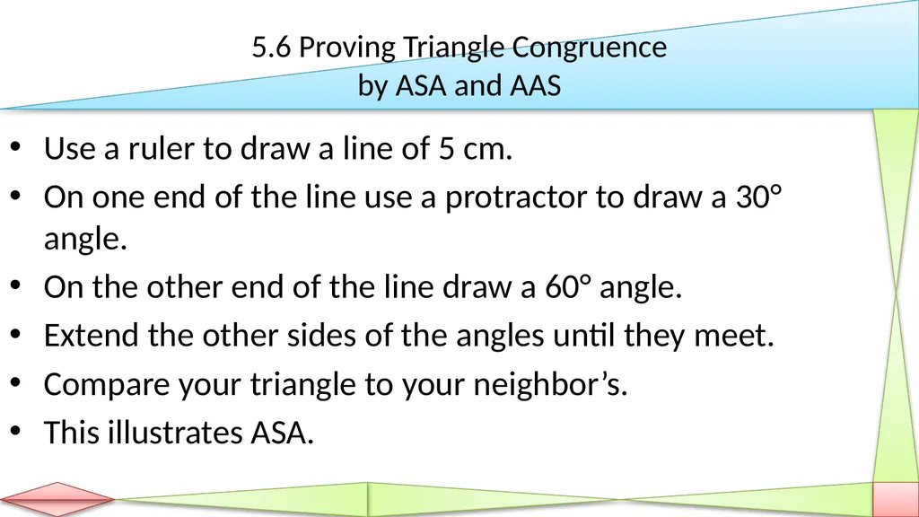 Congruent Triangles Geometry Chapter 5 This - slide 41 of 60