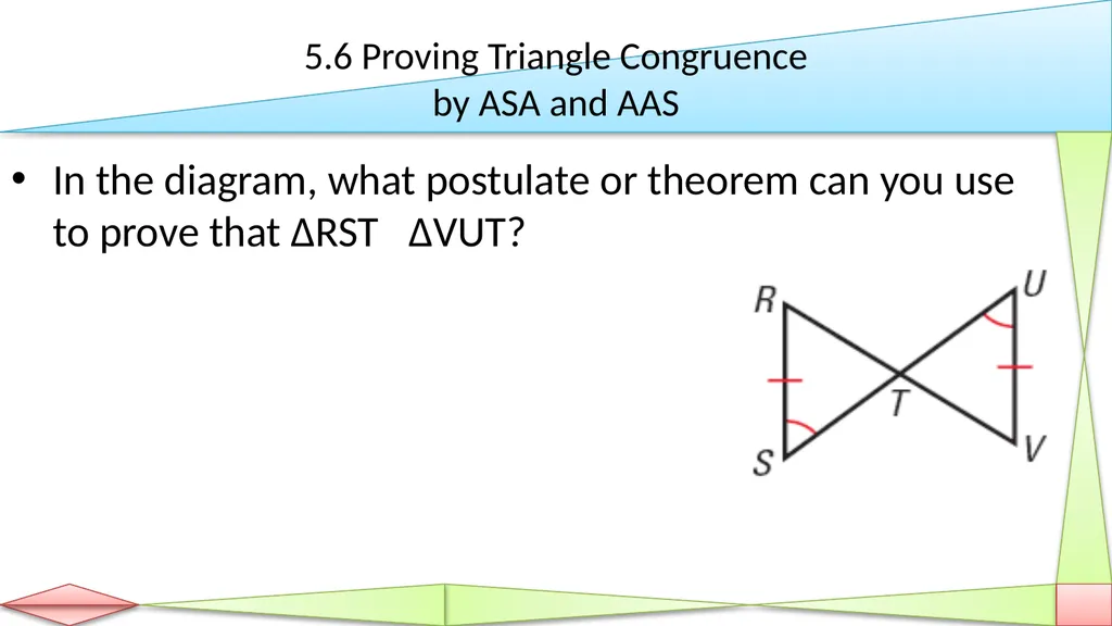 Congruent Triangles Geometry Chapter 5 This - slide 44 of 60