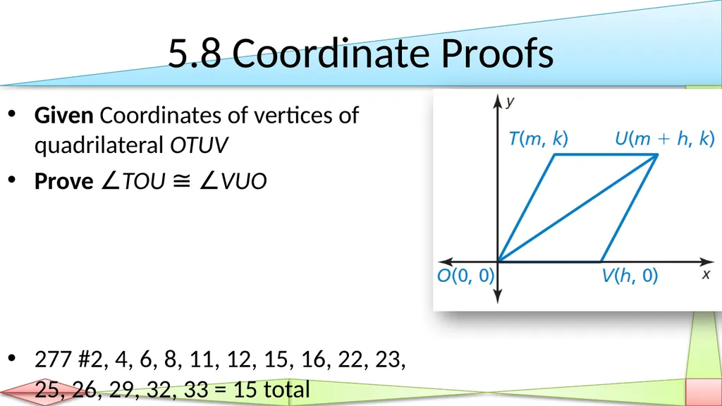 Congruent Triangles Geometry Chapter 5 This - slide 60 of 60