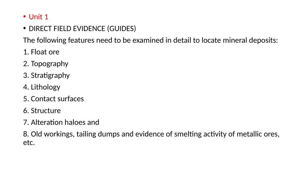 unit 1 PROSPECTING Prospecting is a very important - slide 11 of 60