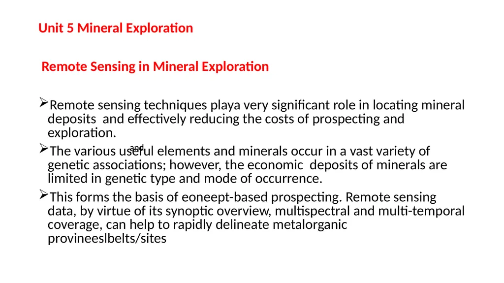 unit 1 PROSPECTING Prospecting is a very important - slide 52 of 60