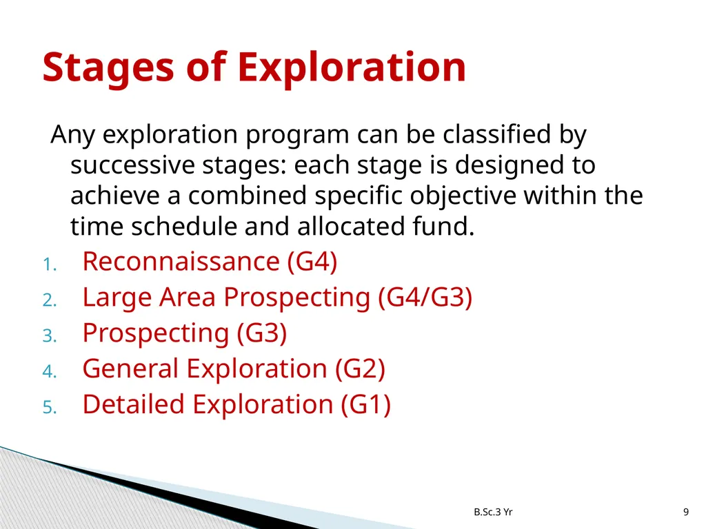 INTRODUCTION TO MINERAL EXPLORATION Rajnikant - slide 9 of 19