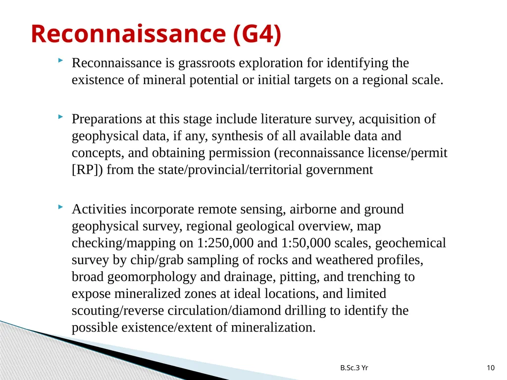 INTRODUCTION TO MINERAL EXPLORATION Rajnikant - slide 10 of 19