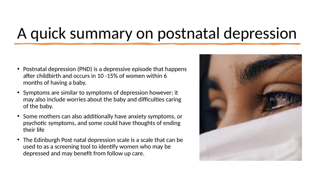 Postnatal depression Jumoke Ojo, CT3, RCH Aberdeen - slide 11 of 16