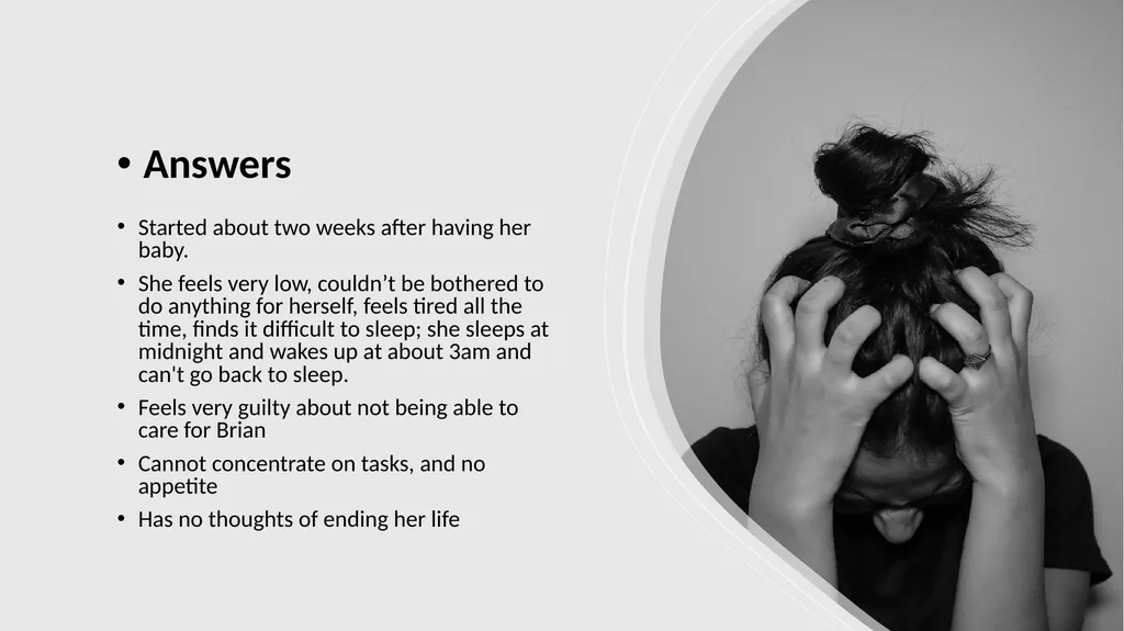 Postnatal depression Jumoke Ojo, CT3, RCH Aberdeen - slide 4 of 16
