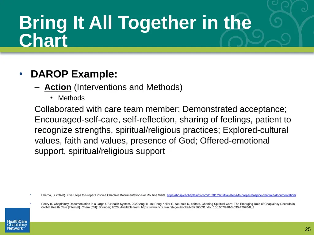 Documentation: How Chaplains Communicate with - slide 25 of 31