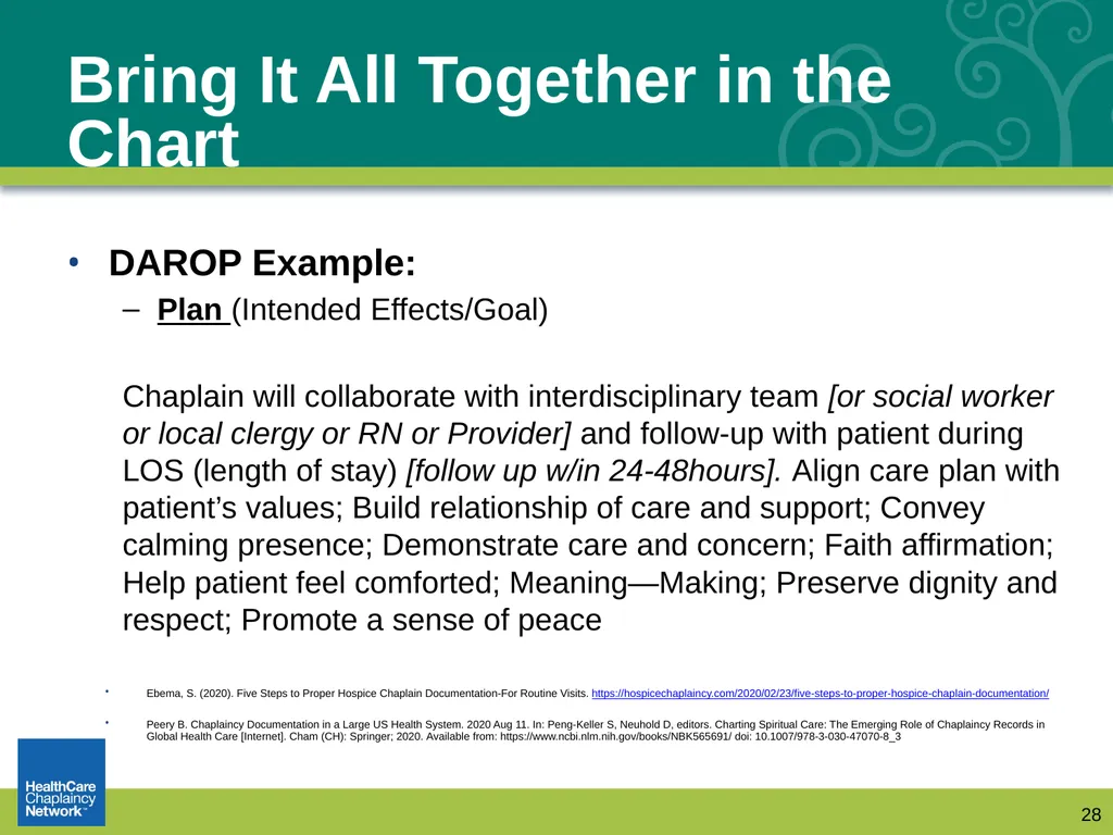 Documentation: How Chaplains Communicate with - slide 28 of 31