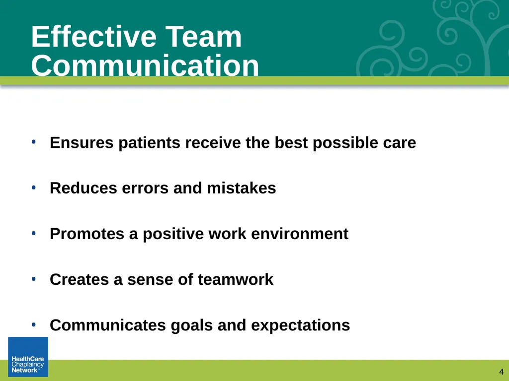 Documentation: How Chaplains Communicate with - slide 4 of 31