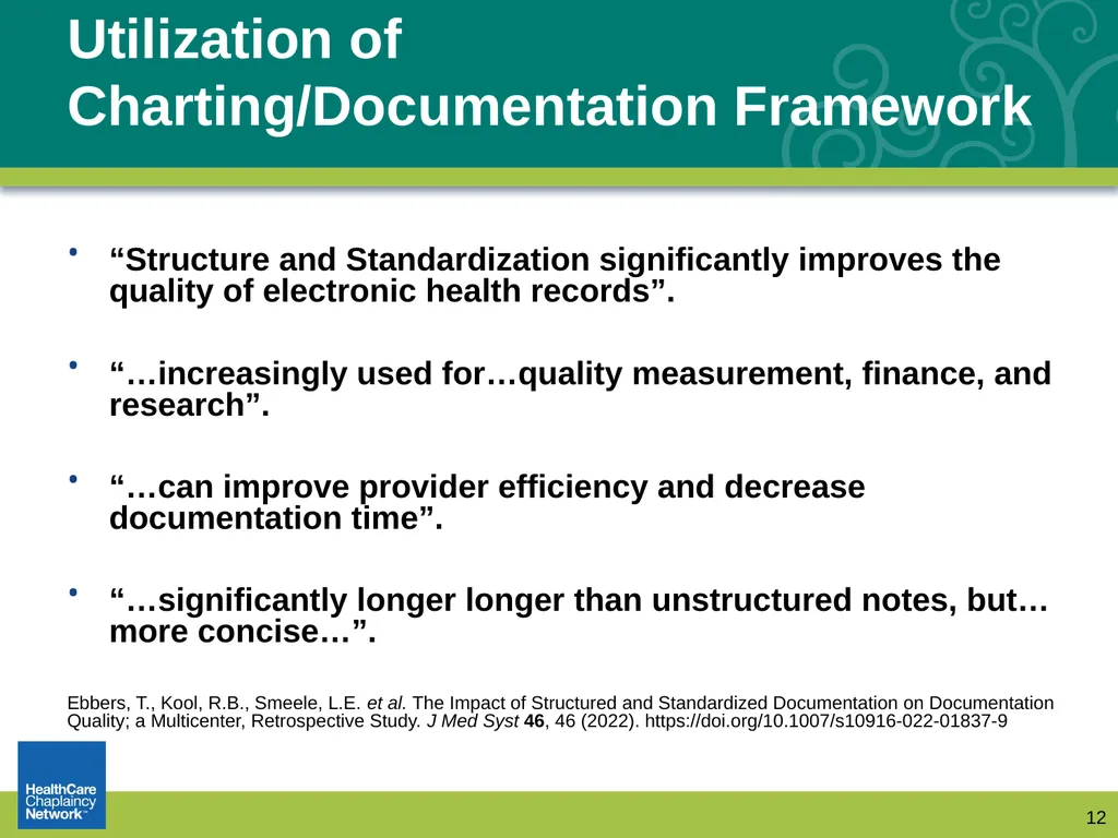 Documentation: How Chaplains Communicate with - slide 12 of 31