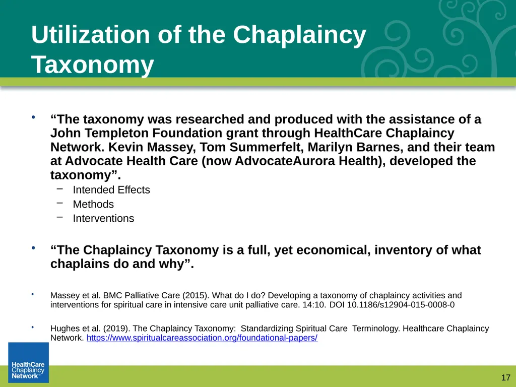 Documentation: How Chaplains Communicate with - slide 17 of 31