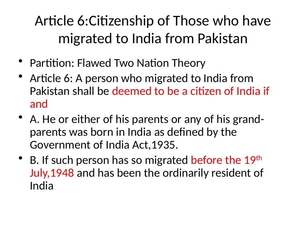 Online Course on Constitution of India Citizenship - slide 9 of 17