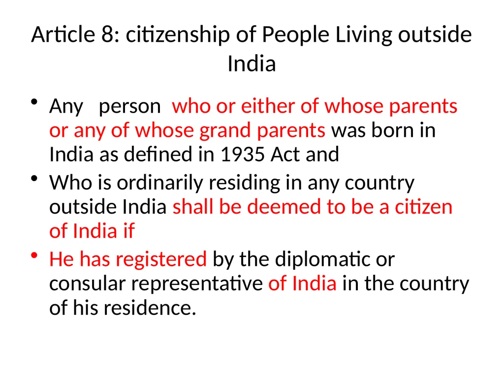 Online Course on Constitution of India Citizenship - slide 12 of 17